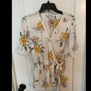 White Floral Shirt